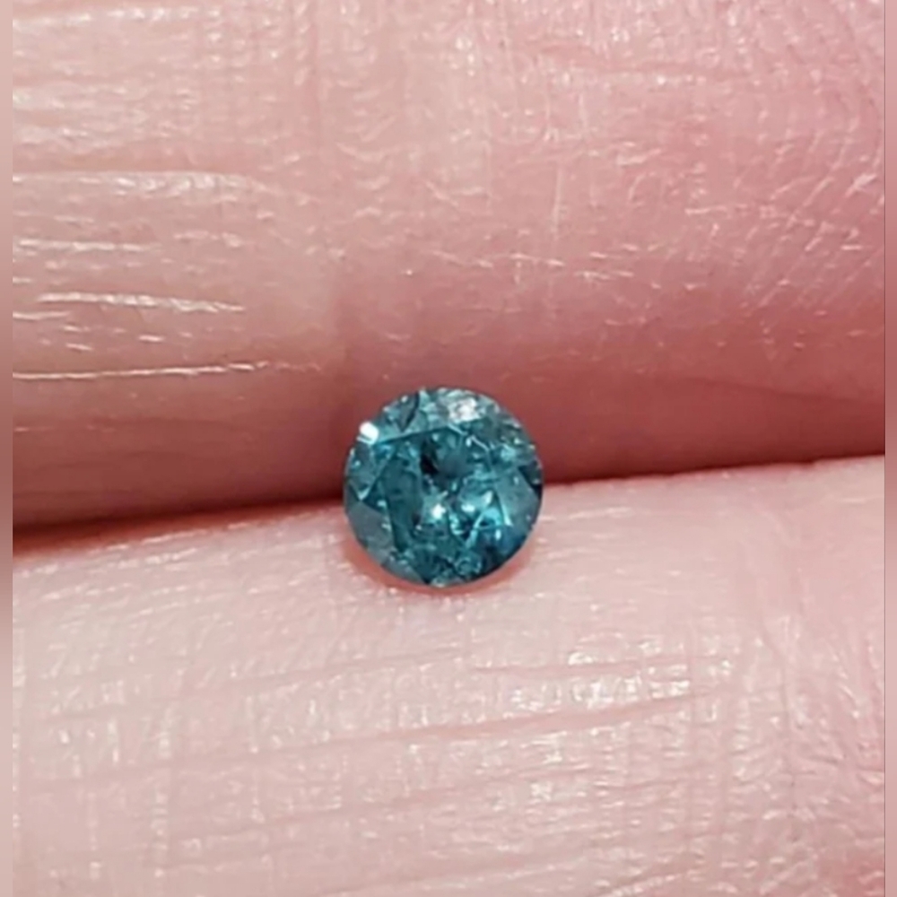 .18 ct Natural Blue Diamond Round Cut Lose Gemstone. First Decent Offer Gets It!